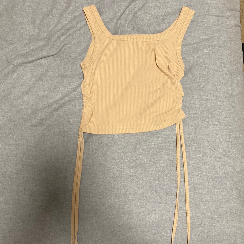 Shein tan crop top